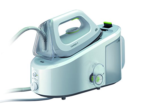 Braun IS3022WH  Carestyle 3 - Centro de planchado, 2400 w, depósito 2 litros, suela eloxal 3d, blanco/verde