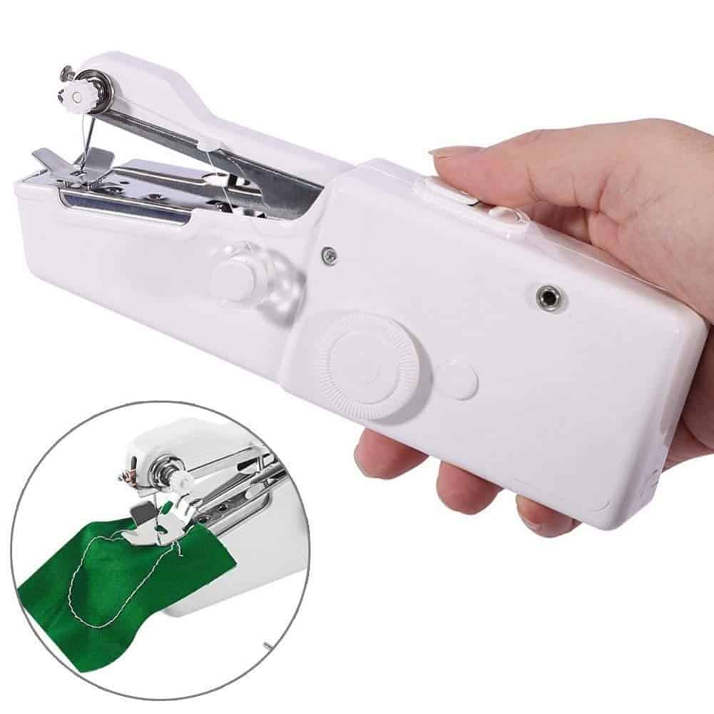 Mini máquina de coser eléctrica portátil para adultos Máquina de Coser Portátil cortinas telas fácil de usar y de puntada rápida adecuada para ropa bricolaje para viajes en casa 